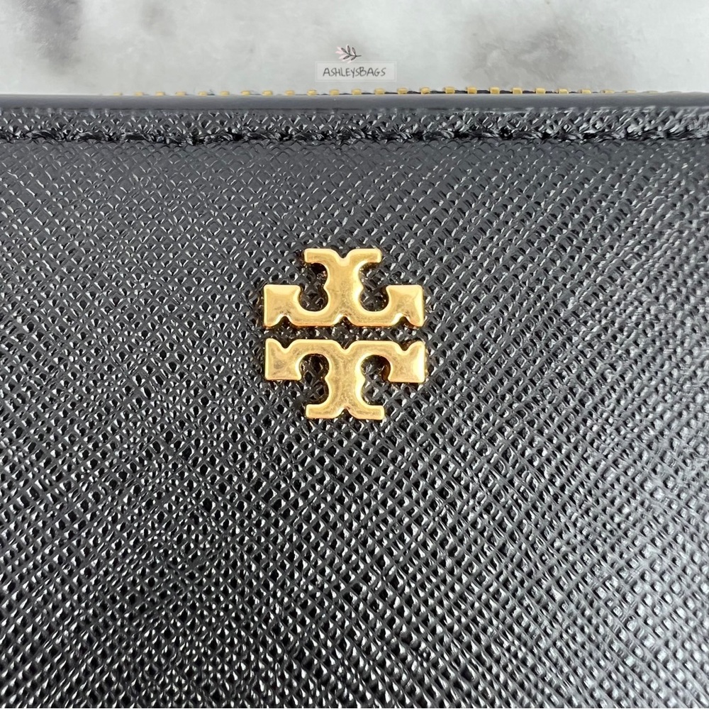 Tory Burch Medium Emerson Wallet In Black - Picture 2 of 6
